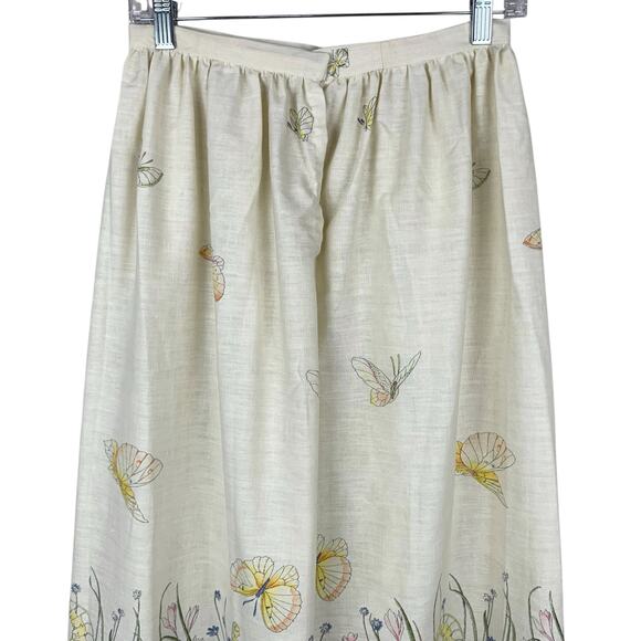 Handmade Maxi Skirt Flowers Butterflies Boho Women's 4 - Picture 6 of 10